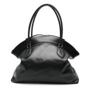 Furla Svart Läder Tote Väska Black, Dam