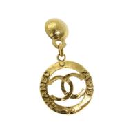 Chanel Vintage Pre-owned Metall rhngen Yellow, Dam