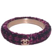 Chanel Vintage Pre-owned Tyg armband Purple, Dam