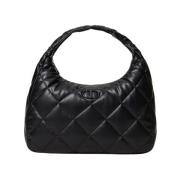 Twinset Stilig Hobo-väska med vaddering Black, Dam