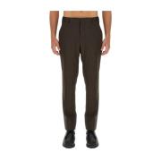 Brioni Slim Fit Ullkostymbyxor Brown, Herr