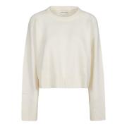 Loulou Studio Oversized Sweater i Bruzzi Stil Beige, Dam