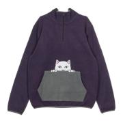 Ripndip Hög Hals Sweatshirt Peeking Nerm Lila/grå Purple, Herr