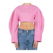 Jacquemus Rosa ull silkeblus Pink, Dam