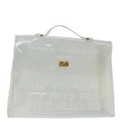 Hermès Vintage Pre-owned Canvas handvskor White, Dam