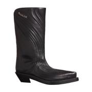 Mugler Stiliga Cowboy Boots för Kvinnor Black, Dam