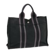 Hermès Vintage Pre-owned Canvas totevskor Black, Dam