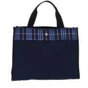 Burberry Vintage Pre-owned Nylon axelremsvskor Blue, Dam