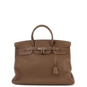 Hermès Vintage Pre-owned Canvas handvskor Brown, Dam