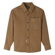 A.p.c. Broderad Basile Overshirt i Bomull Brown, Herr