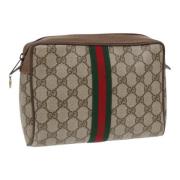 Gucci Vintage Pre-owned Laeder kuvertvskor Beige, Dam