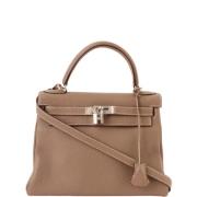 Hermès Vintage Pre-owned Canvas handvskor Brown, Dam