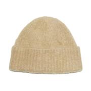 Acne Studios Beige Wool Mohair Beanie Hat Beige, Unisex