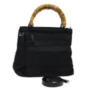 Gucci Vintage Pre-owned Nylon gucci-vskor Black, Dam