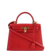 Hermès Vintage Pre-owned Canvas handvskor Red, Dam