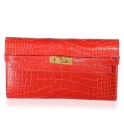 Hermès Vintage Pre-owned Laeder kuvertvskor Red, Dam