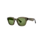 Garrett Leight Kristallbrun Acetat solglasögon Green, Unisex