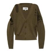 MM6 Maison Margiela Kofta med dekorativa urtagningar Green, Dam