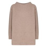 Max Mara Lyxig Ull Cashmere Stickad Tröja Brown, Dam