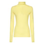 Pinko Gul Turtleneck Tröja Stilren Mysig Yellow, Dam