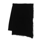 Allude Svart Stickad Kashmir Vinterscarf Black, Dam