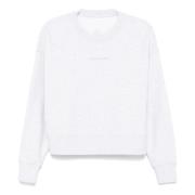 Canada Goose Grå Crewneck Sweatshirt Med Gummi Logo Gray, Dam