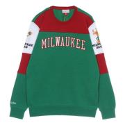 Mitchell & Ness Milwaukee Bucks Crewneck Sweatshirt NBA Hardwood Class...