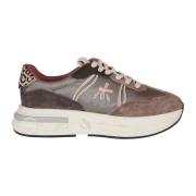 Premiata Casual Sneakers Brown, Dam