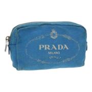 Prada Vintage Pre-owned Canvas necessrer Blue, Dam