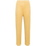 Issey Miyake Casual Bomullbyxor för Män Yellow, Dam