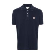 Maison Kitsuné Räv Huvud Patch Polo Navy Blue, Herr