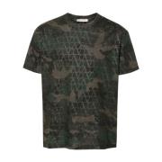 Valentino Garavani Stilren T-shirt med Unik Design Green, Herr