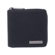 Baldinini Wallet with zip in black speckled leather Black, Herr