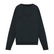 Maison Margiela Sweatshirt med vintageeffekt Black, Herr