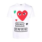 Comme des Garçons Play Vita T-shirts och Polos med Stil White, Herr