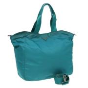 Prada Vintage Pre-owned Nylon prada-vskor Blue, Dam