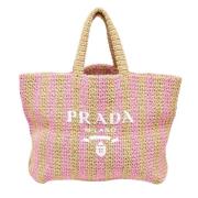 Prada Vintage Pre-owned Raffia prada-vskor Pink, Dam