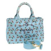 Prada Vintage Pre-owned Canvas prada-vskor Blue, Dam