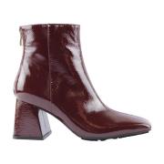 Zoe Glossy Wine Red Stylish Shoes Red, Dam