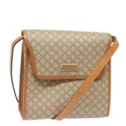 Celine Vintage Pre-owned Canvas axelremsvskor Beige, Dam