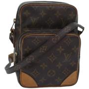 Louis Vuitton Vintage Pre-owned Canvas axelremsvskor Brown, Dam