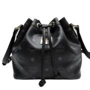 MCM Pre-owned Pre-owned Canvas crossbodyvskor Black, Dam