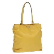 Prada Vintage Pre-owned Nylon totevskor Yellow, Dam