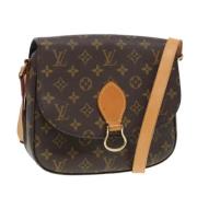 Louis Vuitton Vintage Pre-owned Canvas axelremsvskor Brown, Dam