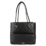 Chanel Vintage Pre-owned Laeder totevskor Black, Dam