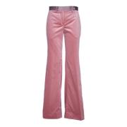 PS By Paul Smith Rosa sammet byxor Asymmetrisk stängning Pink, Dam