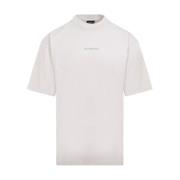 Balenciaga Vit Bomull T-shirt med Logotyp White, Herr