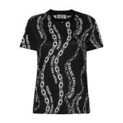 Versace Jeans Couture Svart T-shirt Elegant Stil Black, Dam