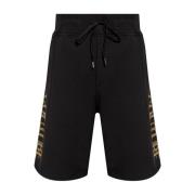 Versace Jeans Couture Svarta Shorts för Män Aw24 Black, Herr