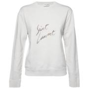 Yves Saint Laurent Vintage Pre-owned Bomull toppar White, Dam